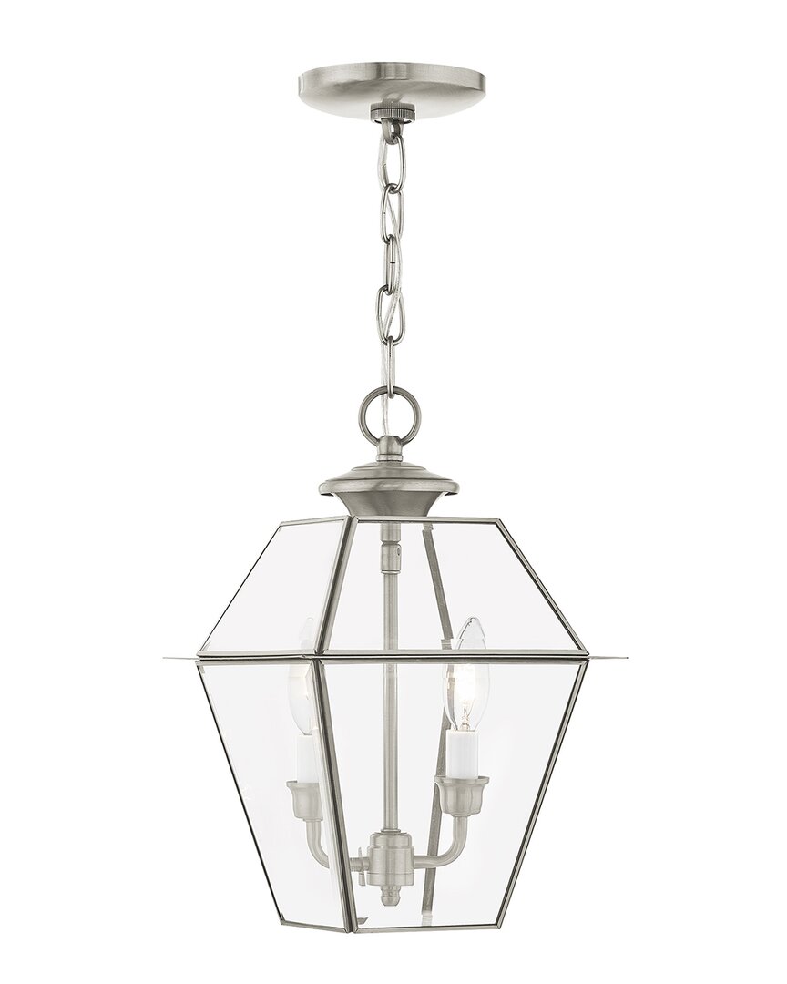 Livex Lighting Livex Westover 2-light Bn Outdoor Chain-hang Lantern