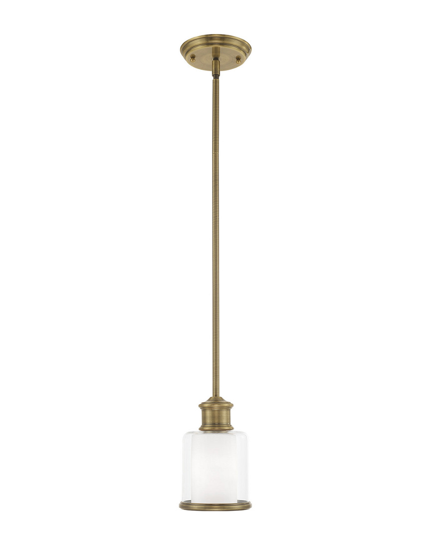 Livex Lighting Livex Middlebush 1 Lt Antique Brass Mini Pendant