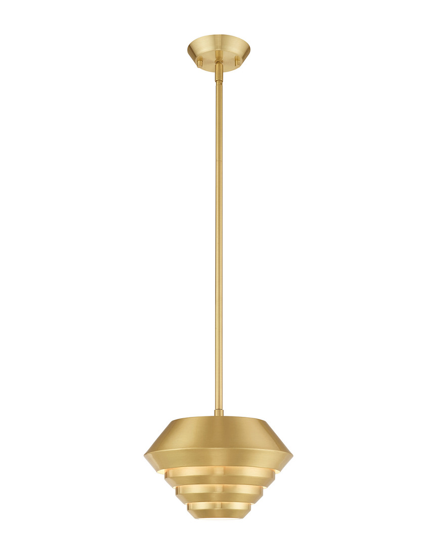 Livex Lighting Livex Amsterdam 1 Lt Satin Brass Mini Pendant