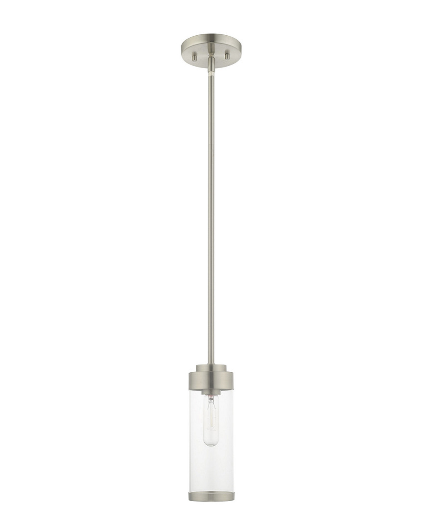 Livex Lighting Livex Hillcrest 1 Lt Brushed Nickel Mini Pendant