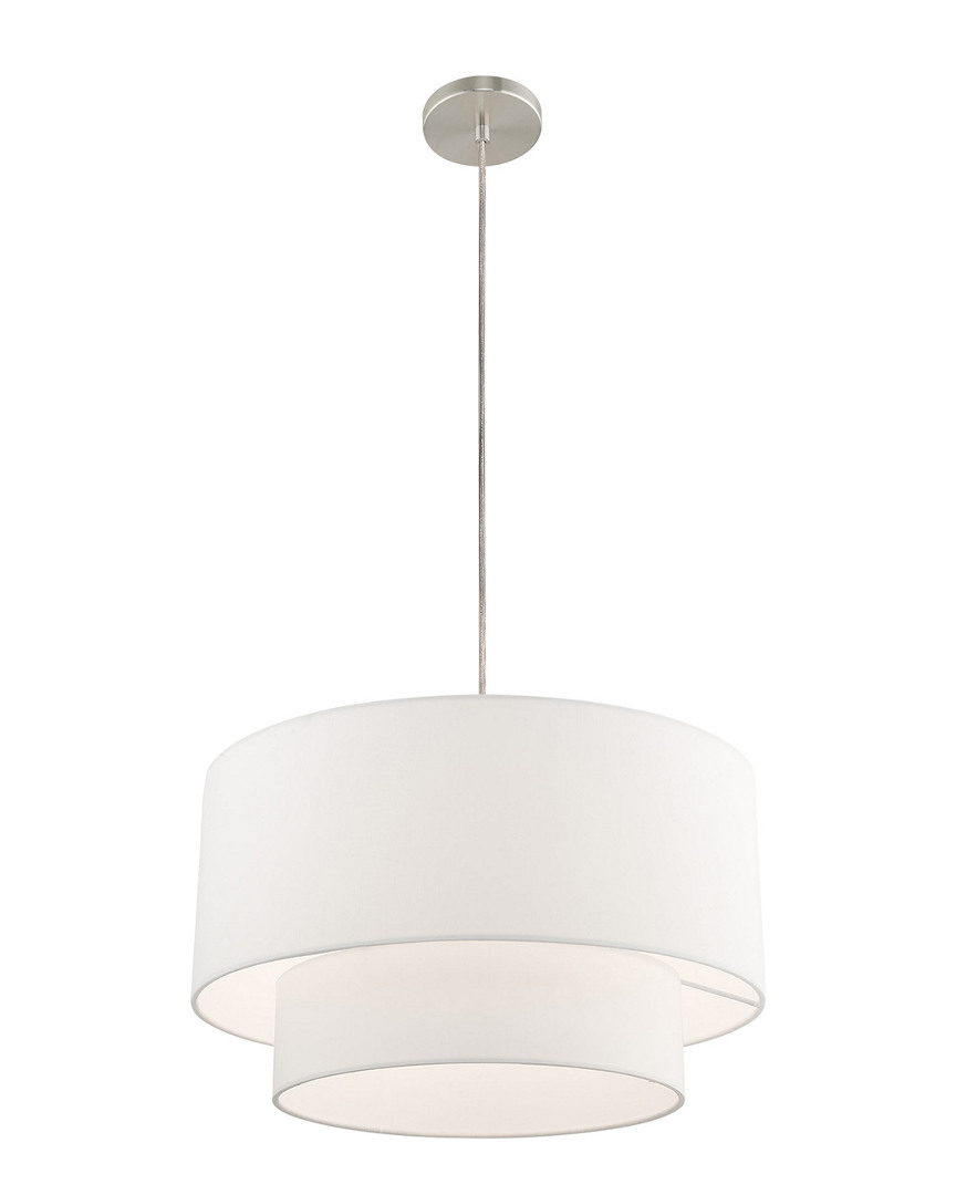 Livex Lighting Livex Clark 1 Lt Brushed Nickel Pendant Chandelier