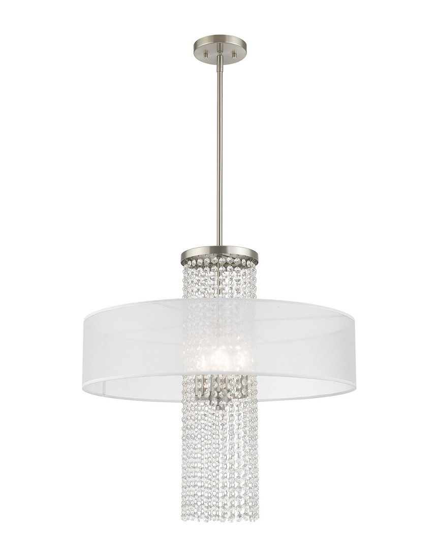 Livex Lighting Livex Bella Vista 4 Lt Brushed Nickel Pendant Chandelier