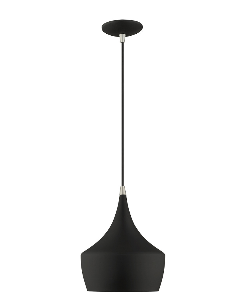 Livex Lighting Livex Metal Shade 1 Lt Black Mini Pendant