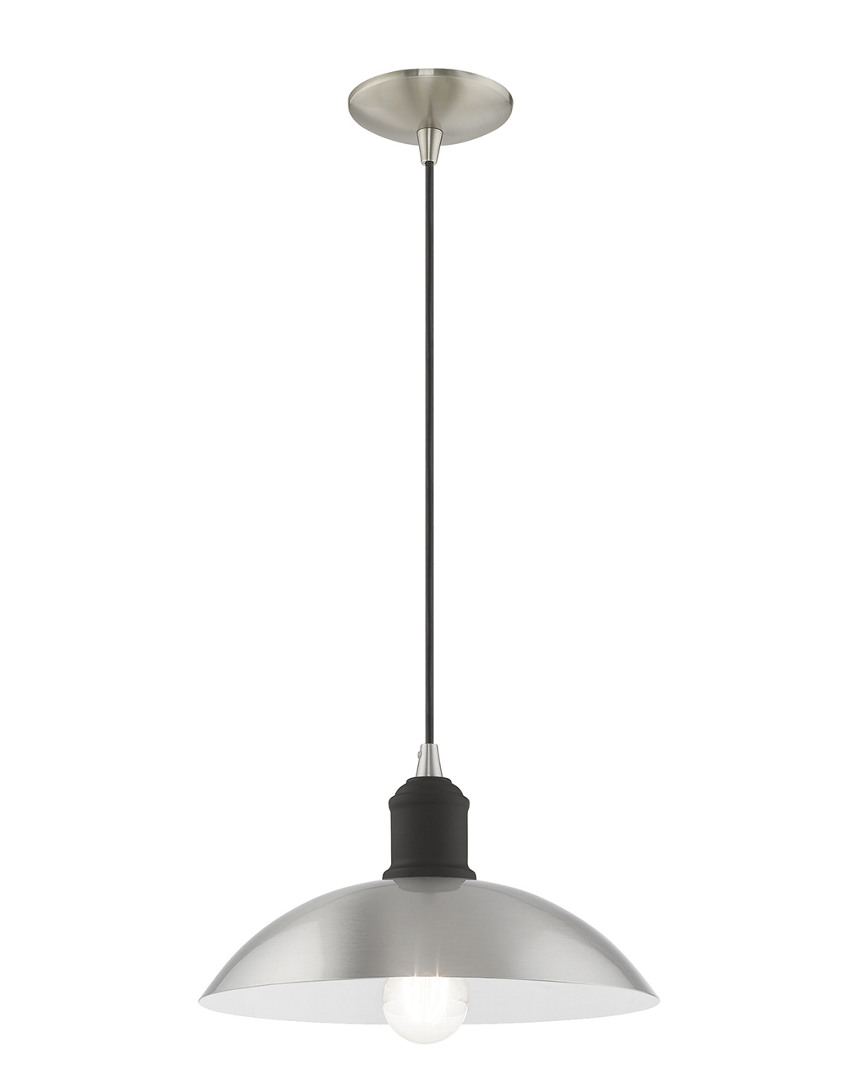 Livex Lighting Livex Metal Shade 1 Lt Brushed Nickel Mini Pendant