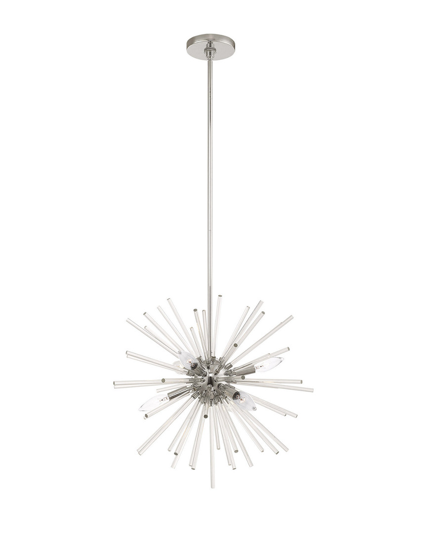 Livex Lighting Livex Utopia 6 Lt Polished Chrome Pendant Chandelier