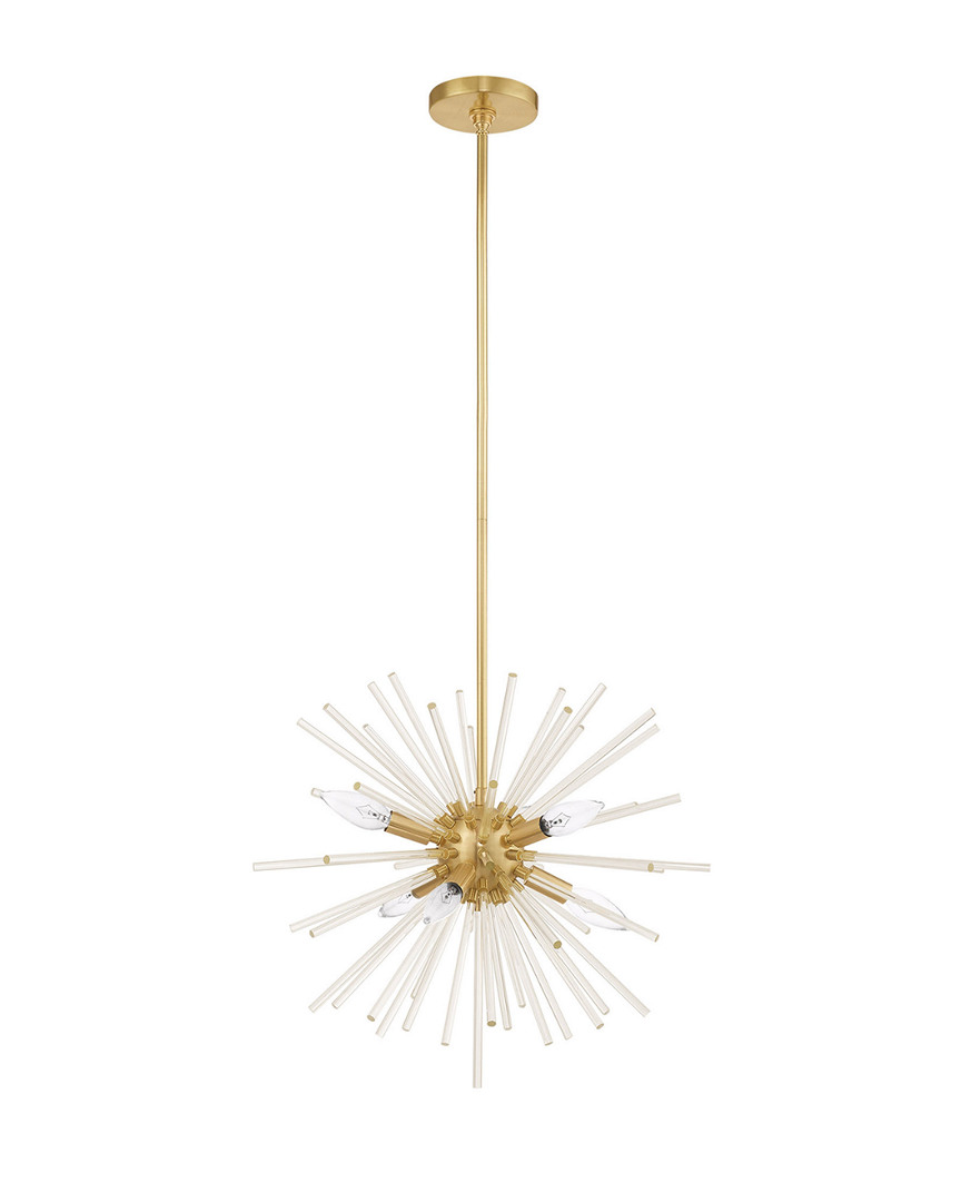 Livex Lighting Livex Utopia 6 Lt Satin Brass Pendant Chandelier