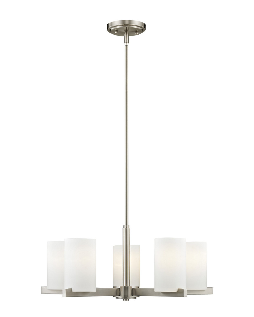 Livex Lighting Livex Geometric Shade 1 Lt Brushed Nickel Mini Pendant
