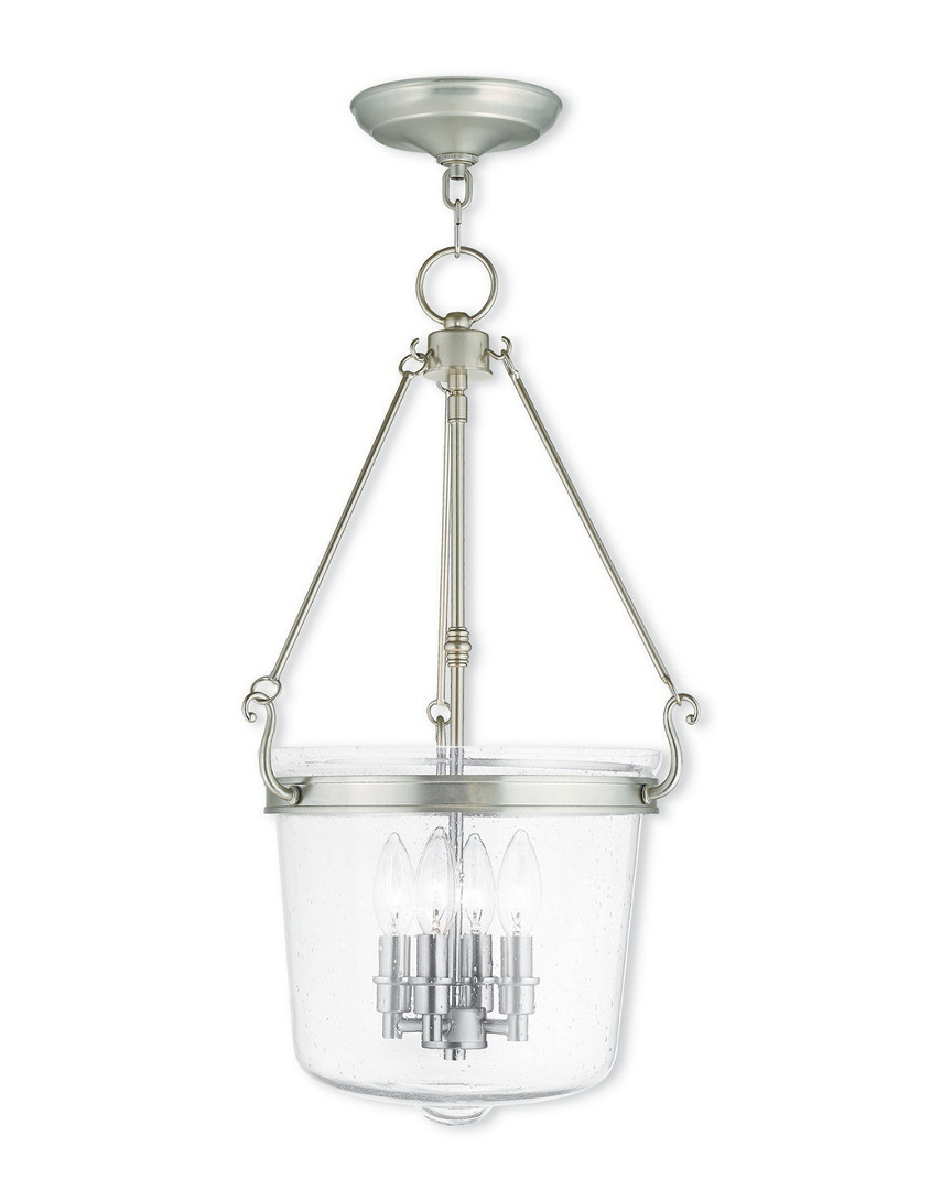 Livex Lighting Discontinued Livex Winchester 4-light Brushed Nickel Pendant
