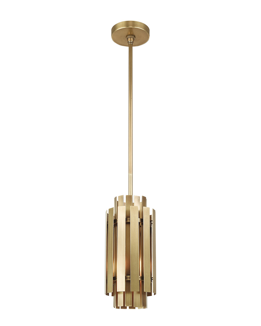 Livex Lighting Livex Greenwich 1 Lt Natural Brass Mini Pendant