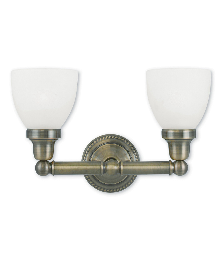 Livex Lighting Discontinued Livex Classic 2-light Antique Brass Bath-light