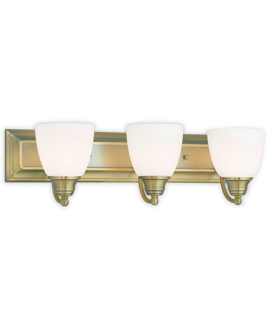 Livex Lighting Livex Springfield 3-light Antique Brass Bath-light