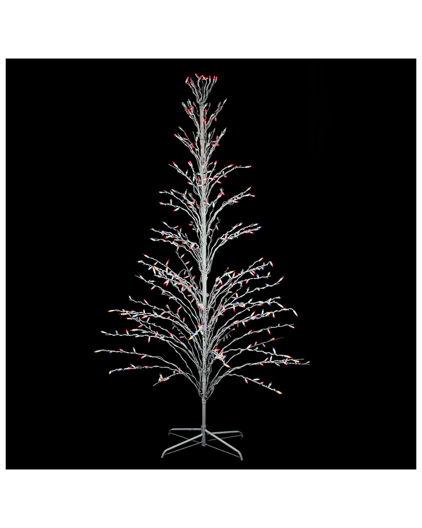 Northlight 9' Multi-color Lighted Christmas Cascade Twig Tree Outdoor Yard Art Decoration