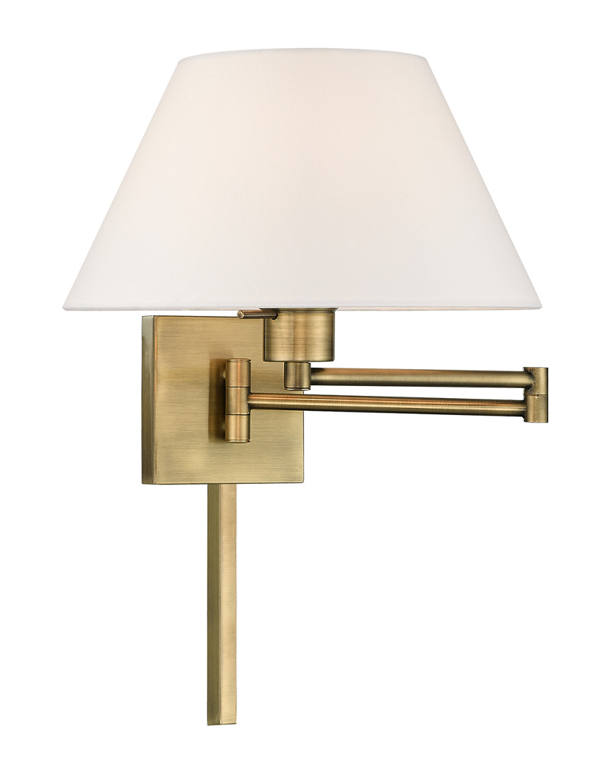 Livex Lighting Livex 1 Lt Antique Brass Swing Arm Wall Lamp