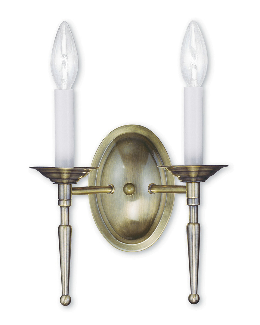 Livex Lighting Discontinued Livex Williamsburgh 2-light Antique Brass Wall Sconce