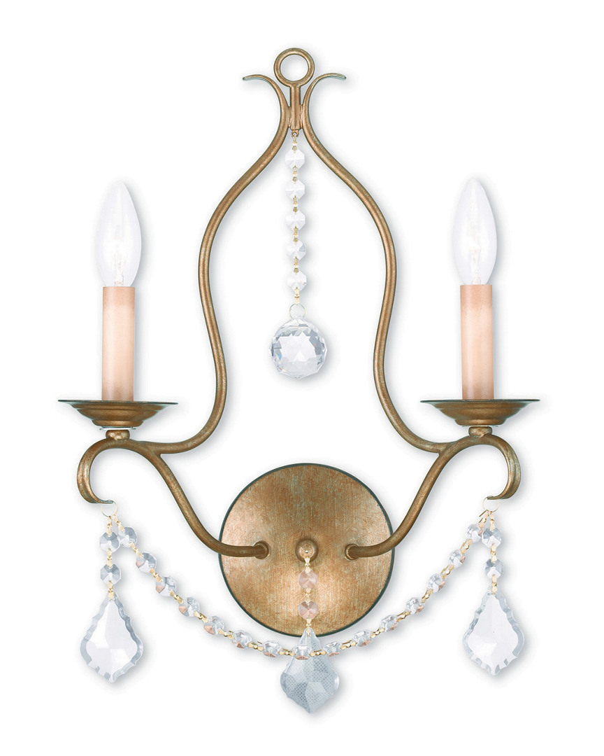 Livex Lighting Livex Chesterfield 2-light Antique Gold Leaf Wall Sconce