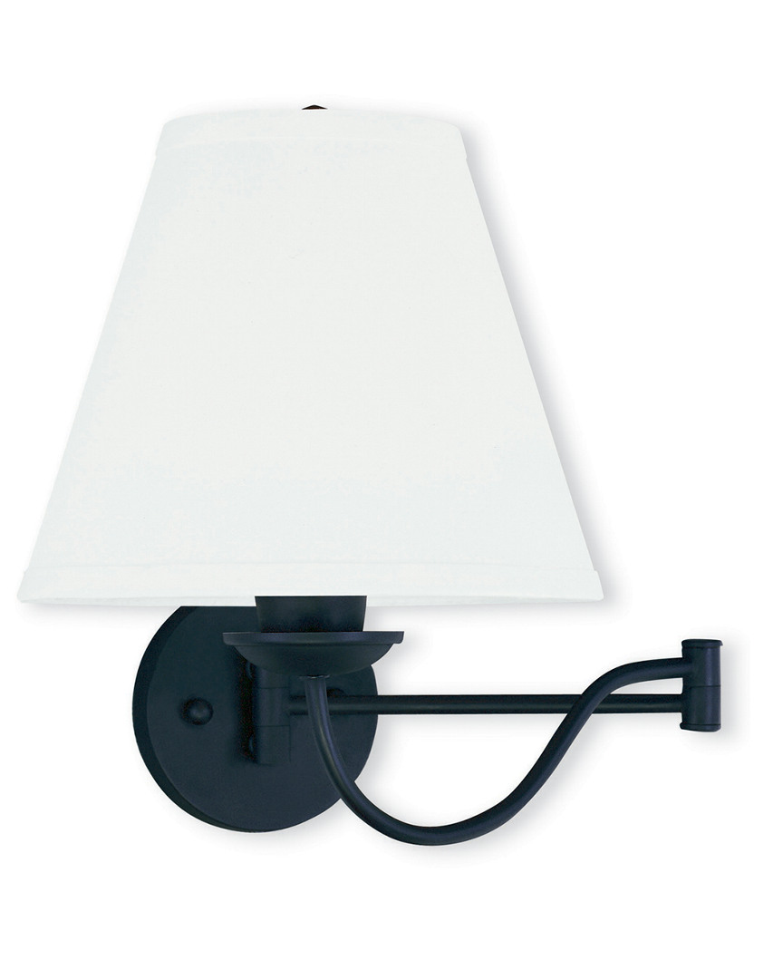 Livex Lighting Livex Ridgedale 1-light Black Swing Arm Wall Lamp