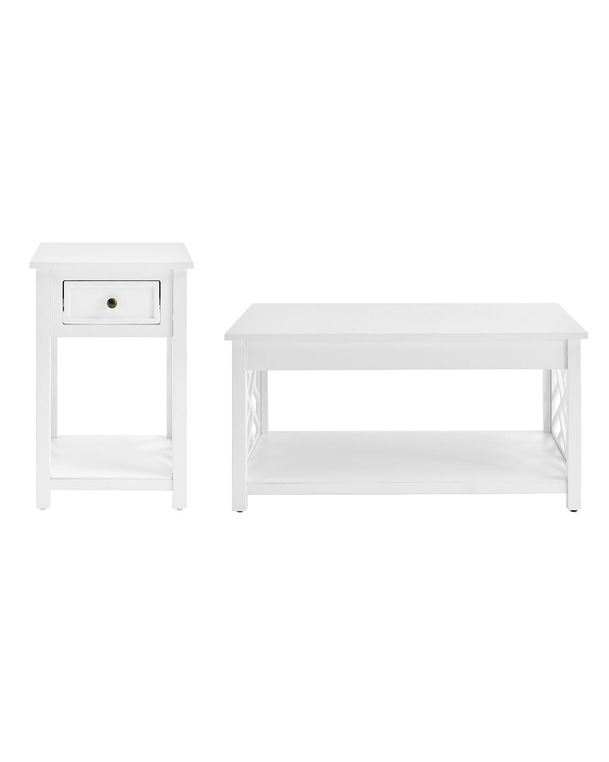 Alaterre Coventry 36in Coffee Table & End Table With Drawer