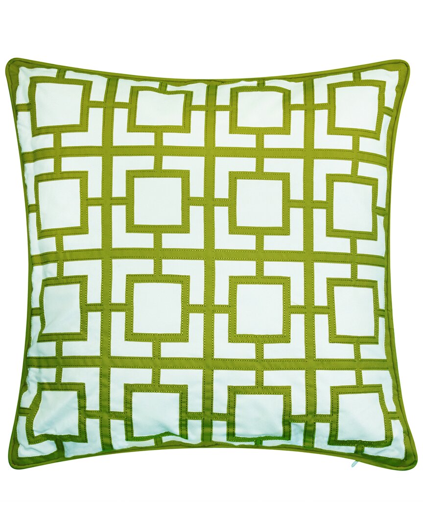 Edie Home Modern Links Applique Indoor & Outdoor Decorative Pillow