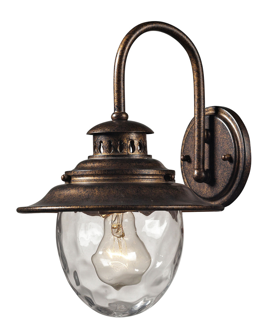 Artistic Home & Lighting Searsport 1 Light Outdoor Wall Sconce In Regal Bronze