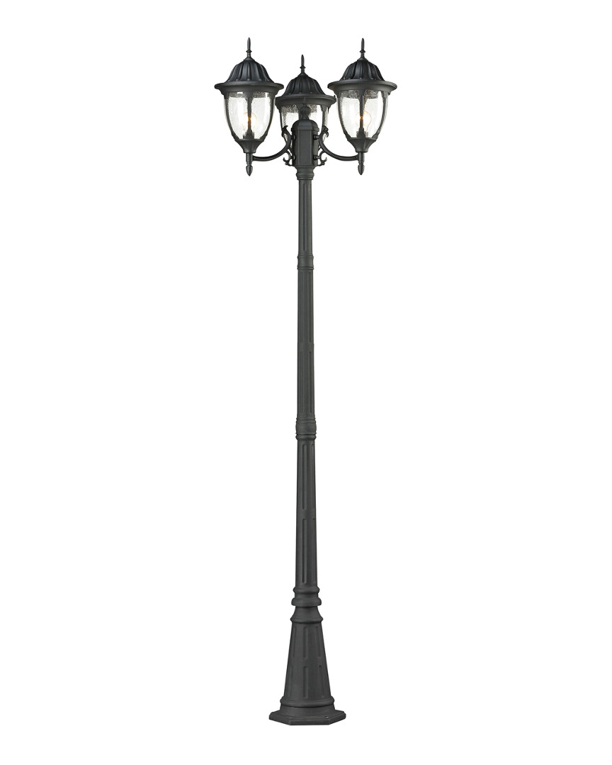 Artistic Home & Lighting Central Square 3-light Outdoor Post Lamp In Multi
