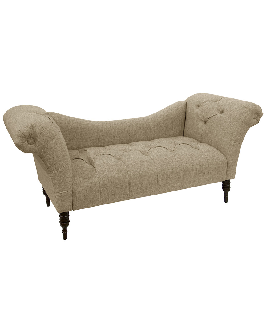 Skyline Furniture Tufted Chaise Lounge In Brown