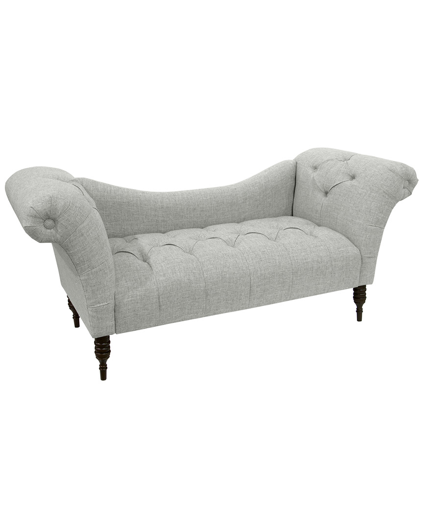 Skyline Furniture Tufted Chaise Lounge In Gray