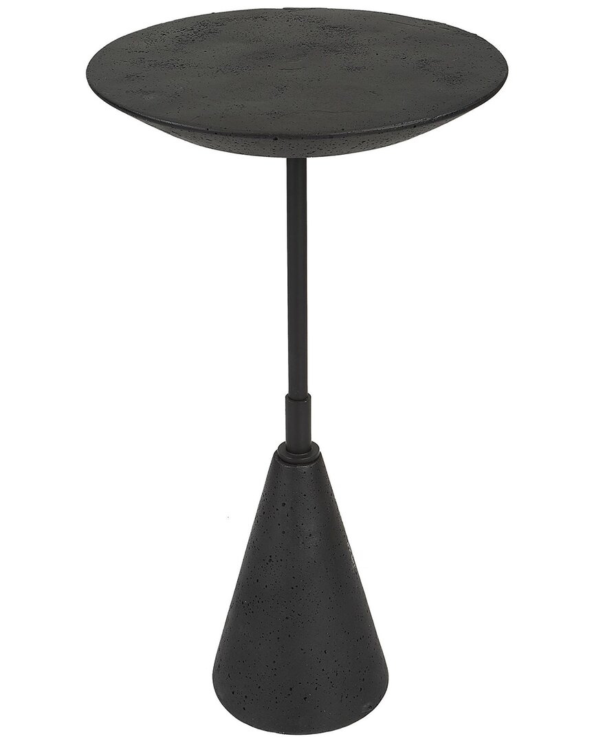 Uttermost Midnight Accent Table In Black