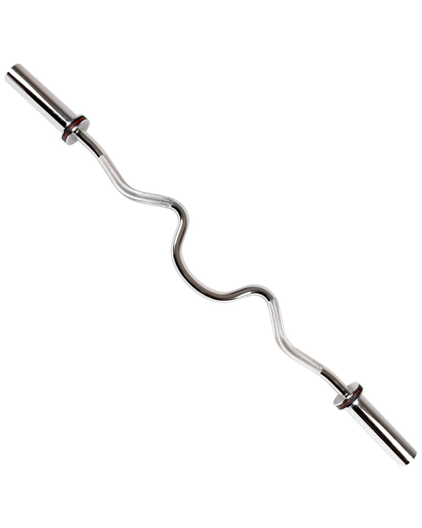 Sunny Health & Fitness 49in Olympic Super Curl Bar With Ring Collars