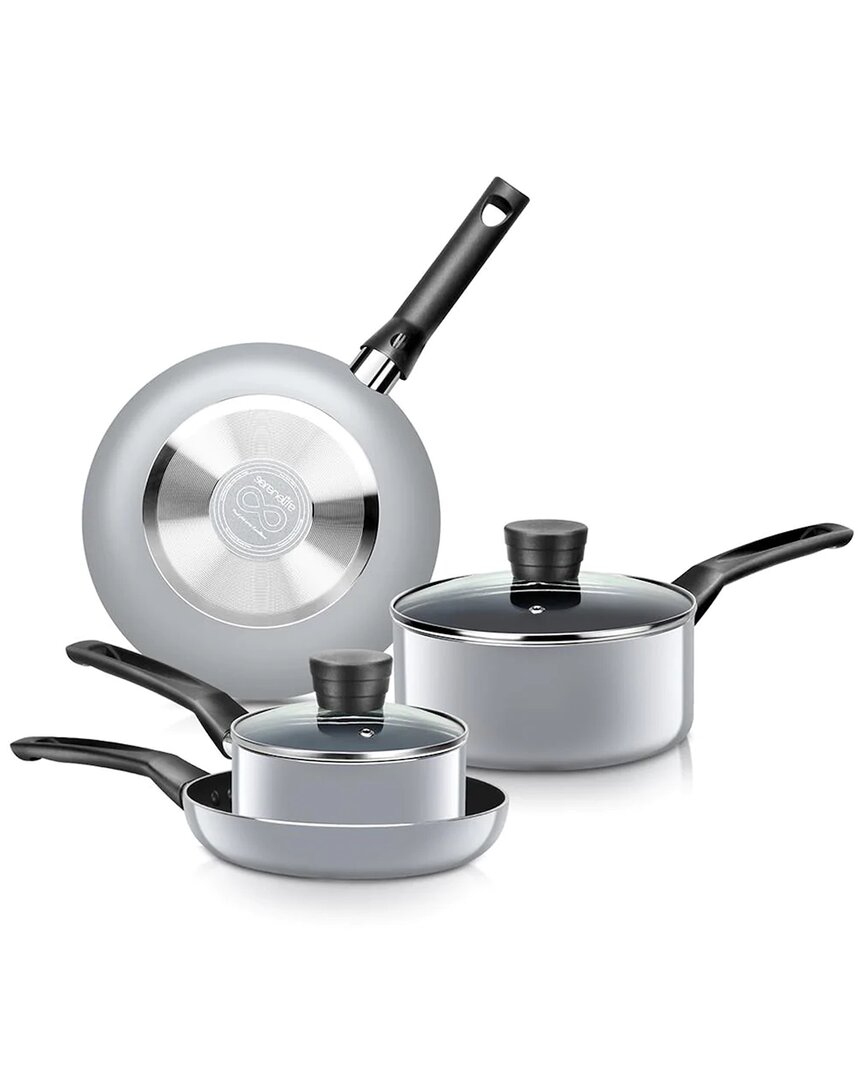 SERENELIFE SERENELIFE 6PC GREY COOKWARE SET 