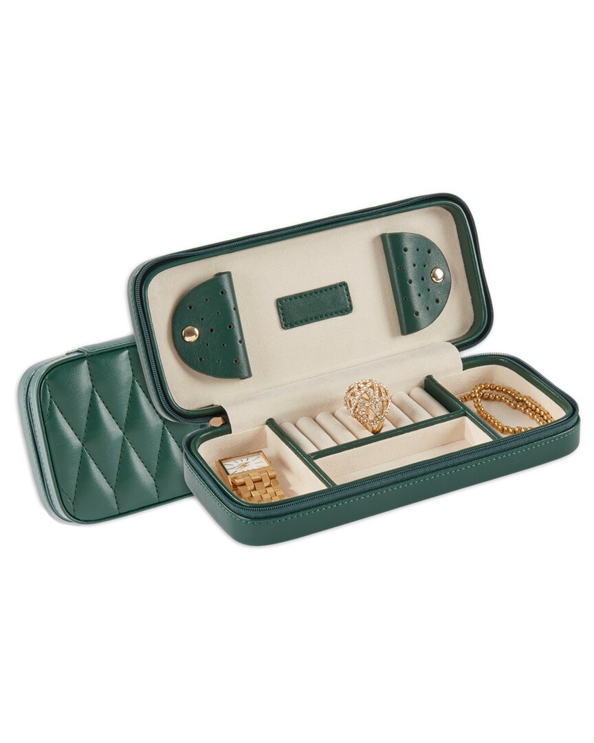 Bey-berk Cora Jewelry Case In Green