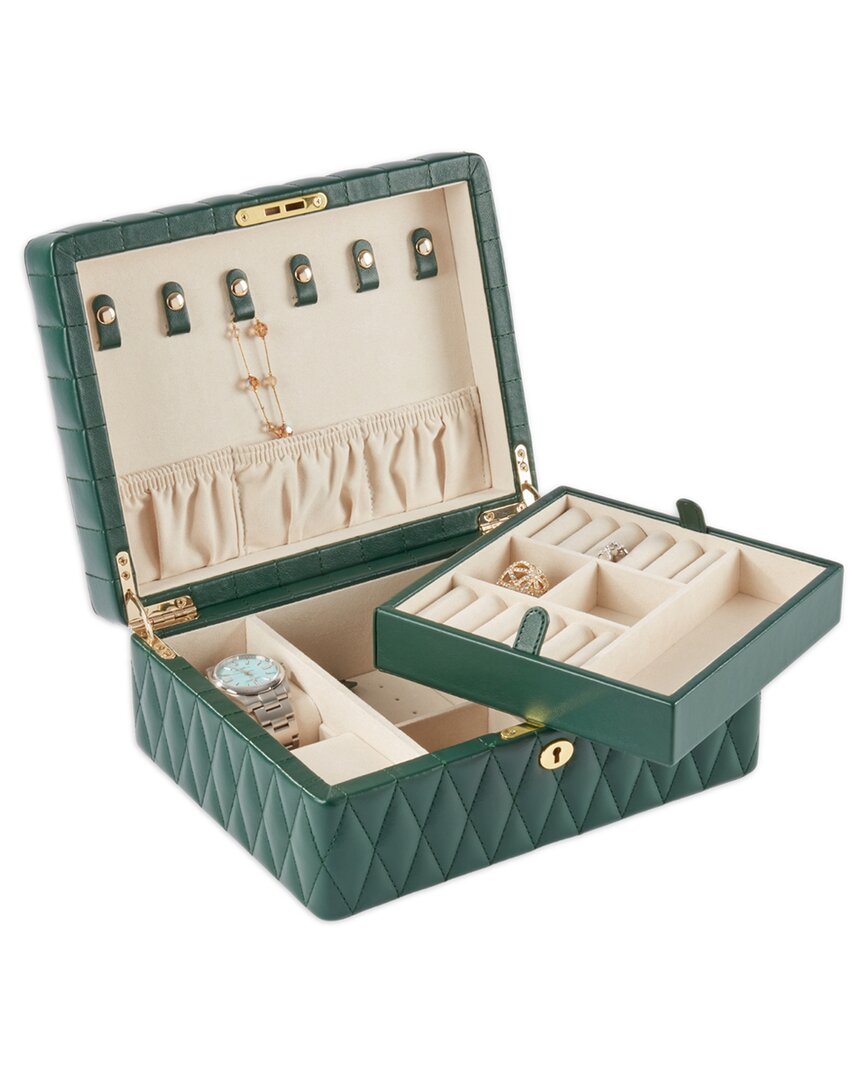 Shop Bey-berk Cora Jewelry Box In Green