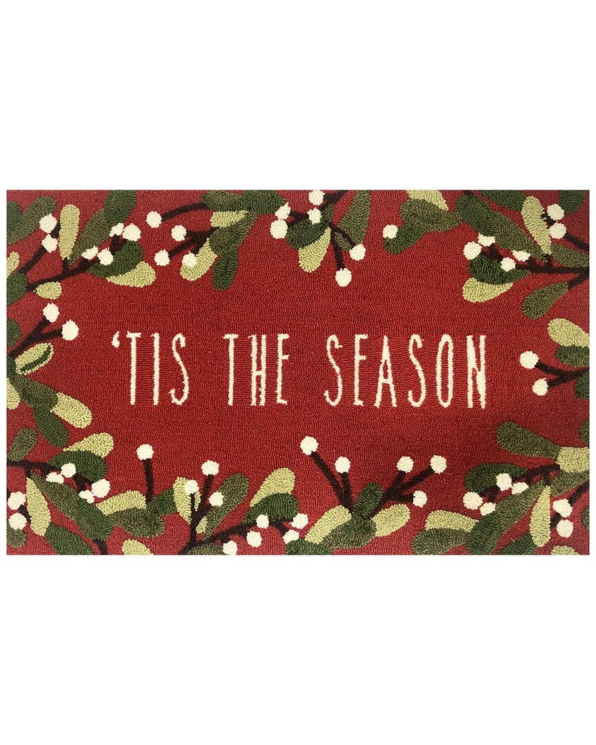The Rug Market Tis The Season 30x48in Doormat In Red
