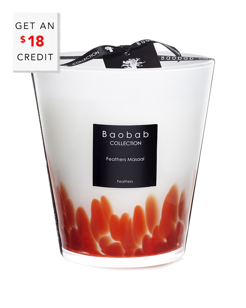 Baobab Collection Max 16 Feathers Maasai Candle With $18 Credit In Red