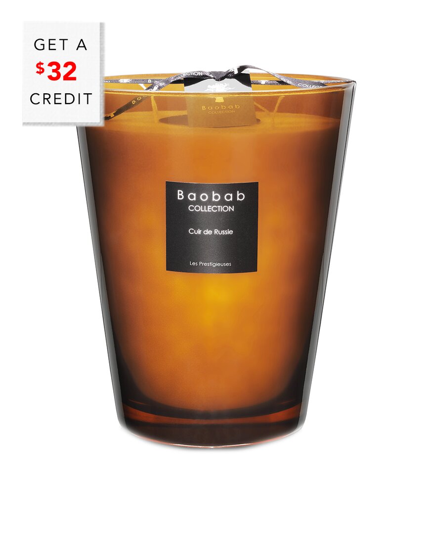 Baobab Collection Max 24 Cuir De Russie Candle With $32 Credit In Orange