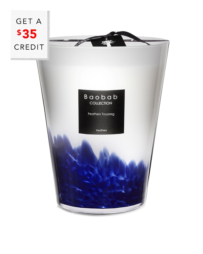 Baobab Collection Max 24 Feathers Touareg Candle With $35 Credit In Blue