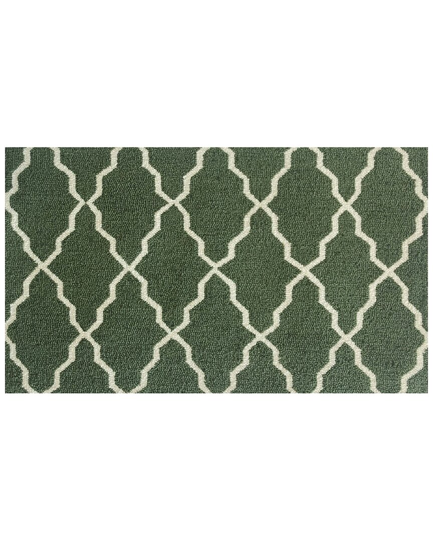 The Rug Market Lattice 30x48in Doormat In Green
