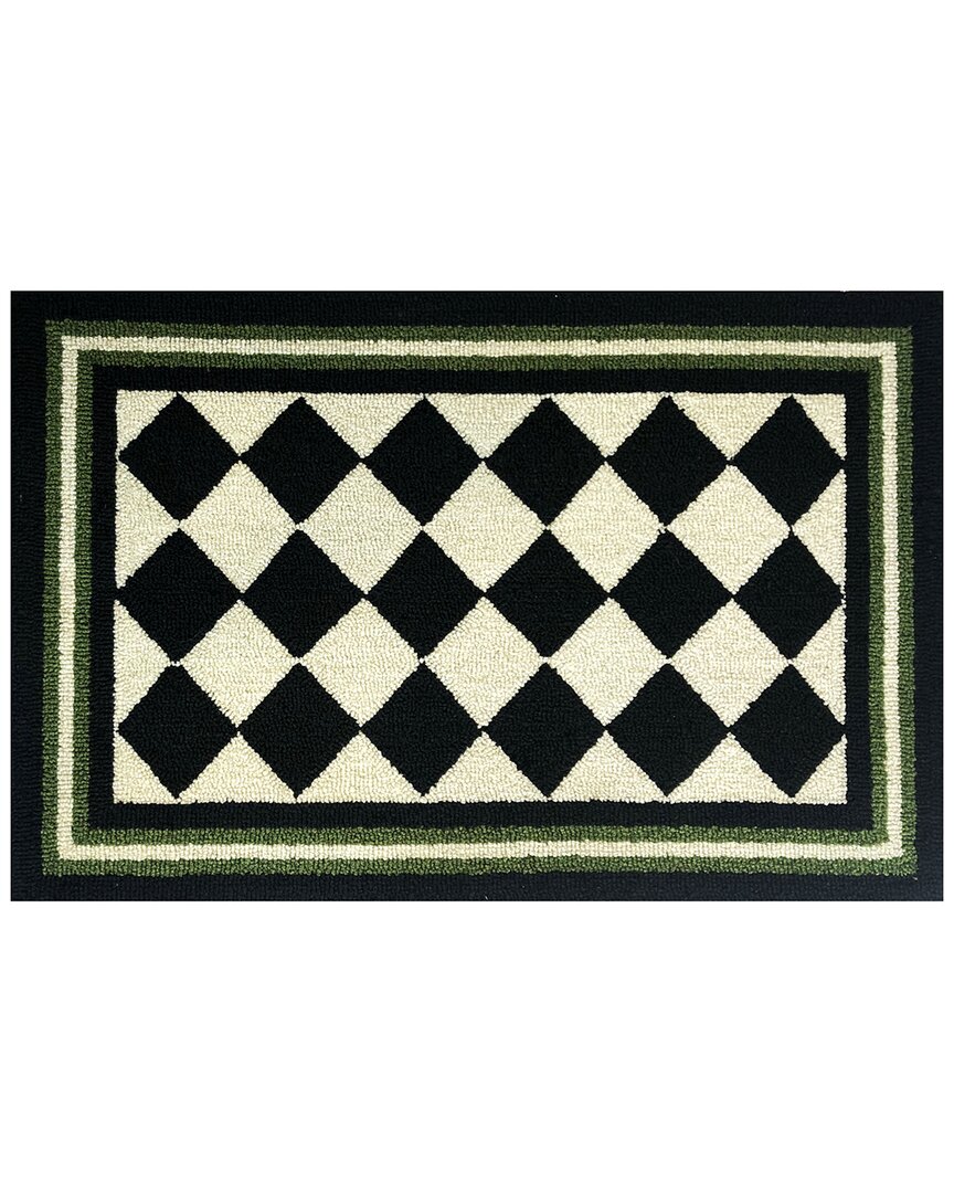 The Rug Market Harlequin 30x48in Doormat In White