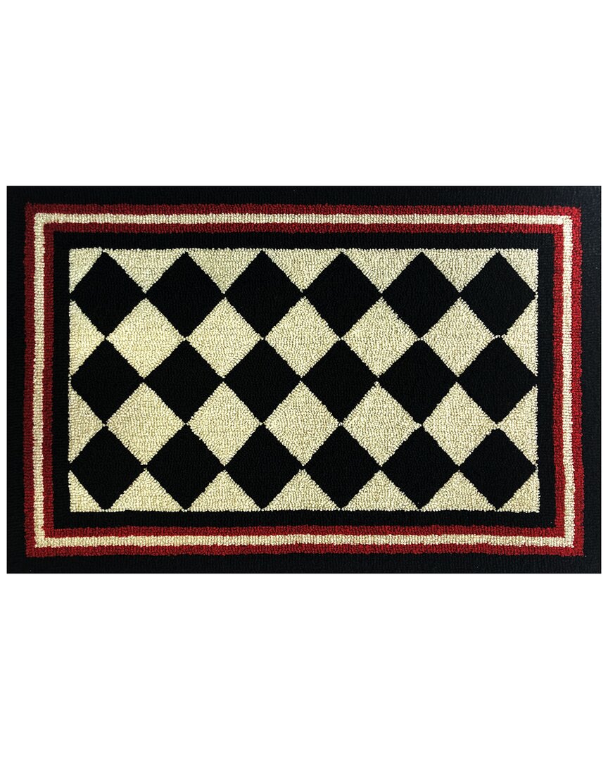 The Rug Market Harlequin 30x48in Doormat In White