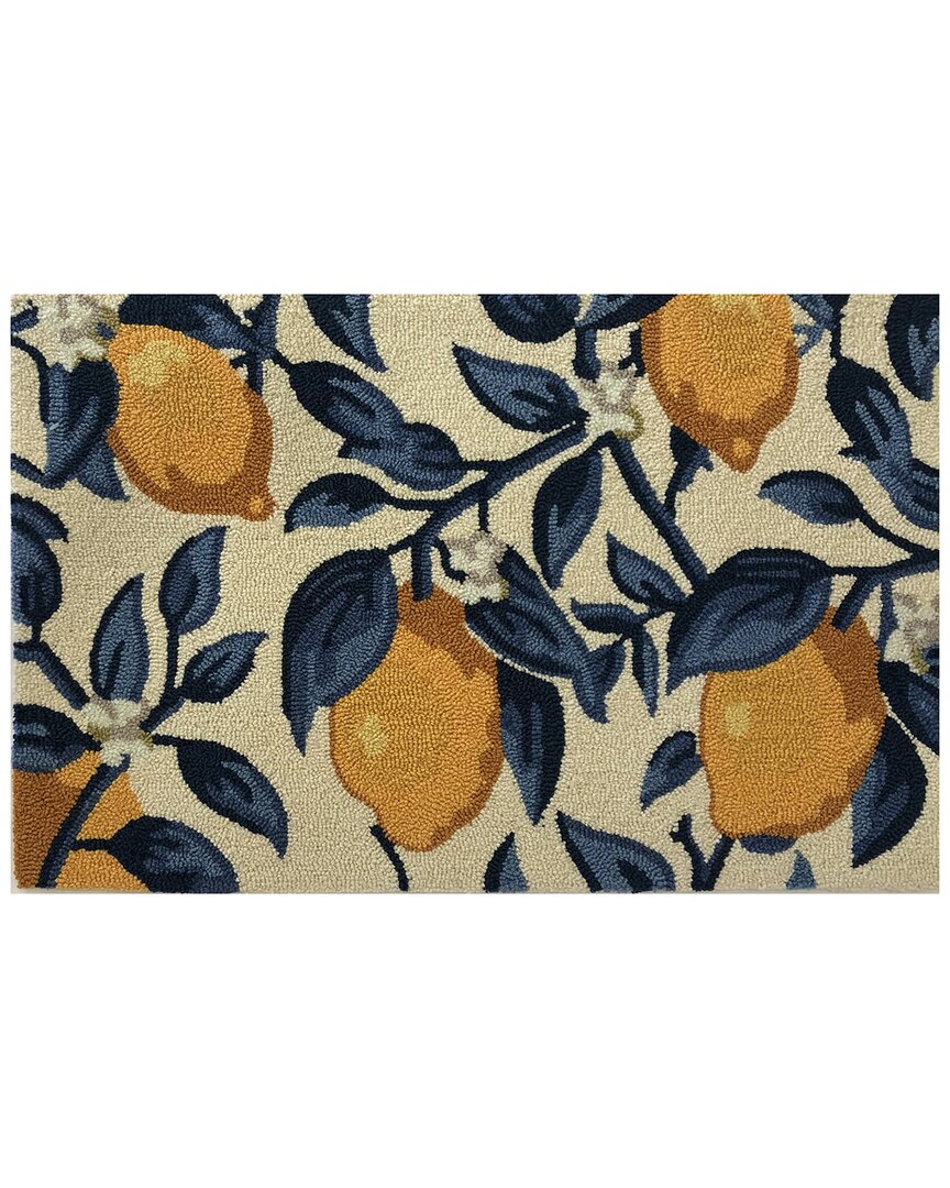 The Rug Market Lemon Vine 30x48in Doormat In Cream