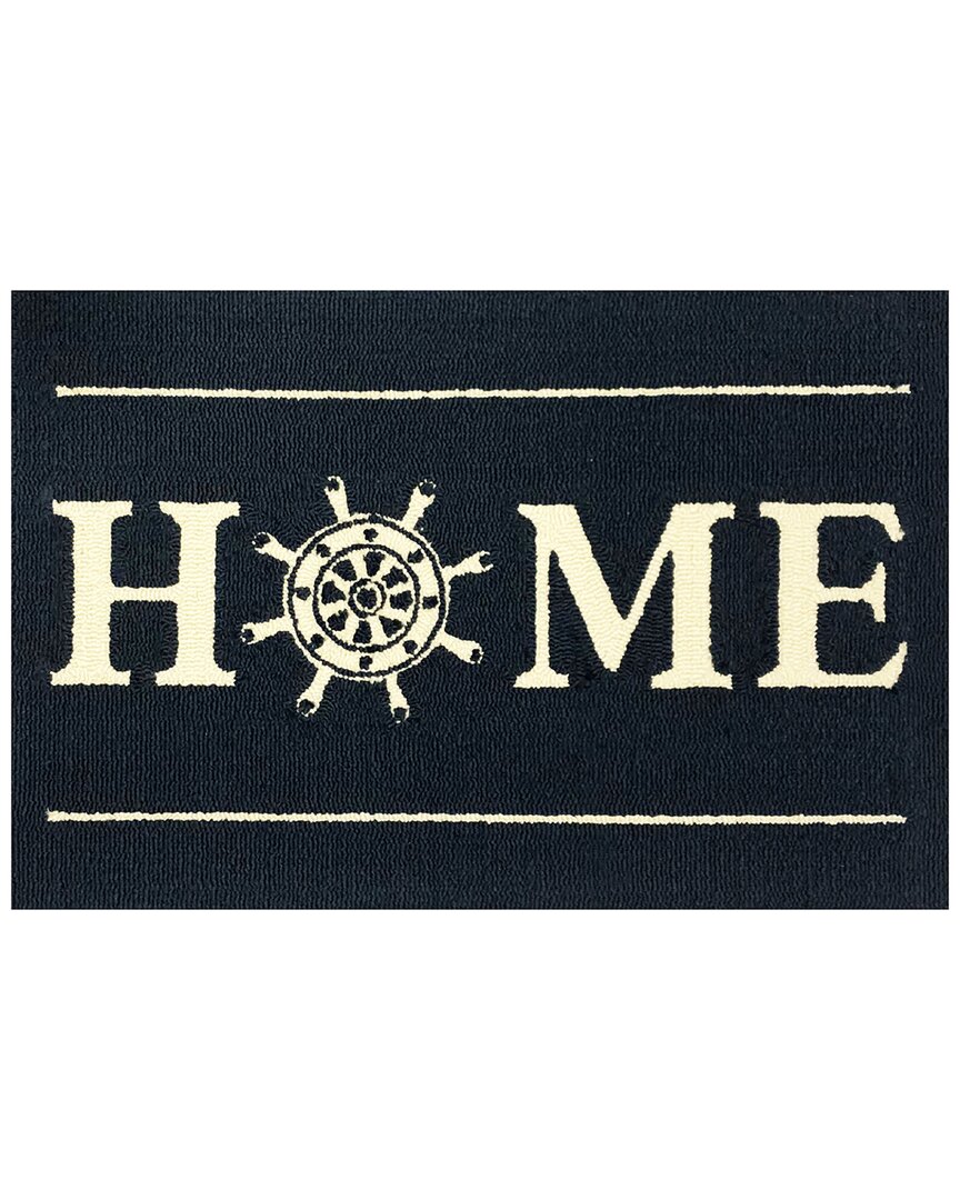 The Rug Market Home Ship Wheel 30x48in Doormat In Indigo