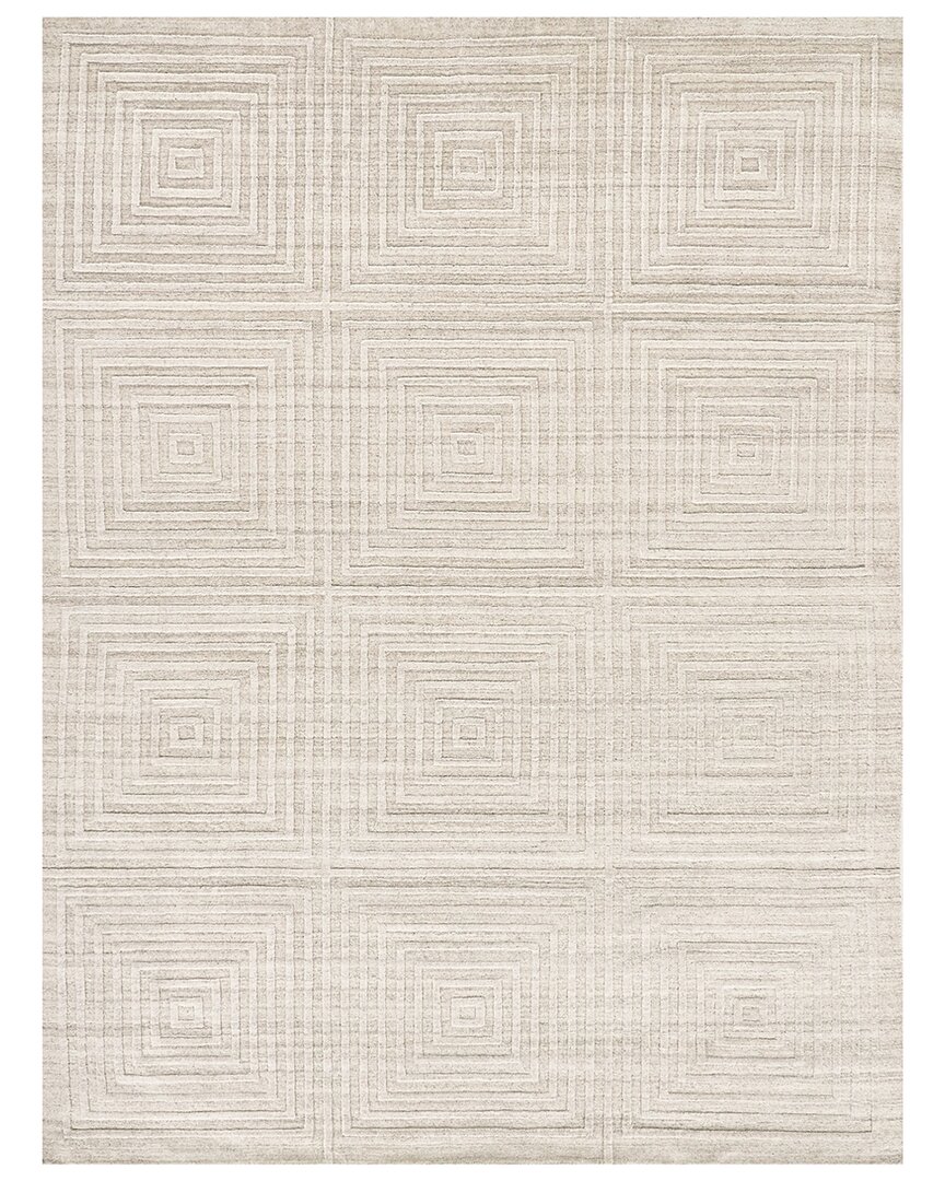 Exquisite Rugs Castelli Hand-loomed New Zealand Wool & Bamboo Silk Ivory Area Rug