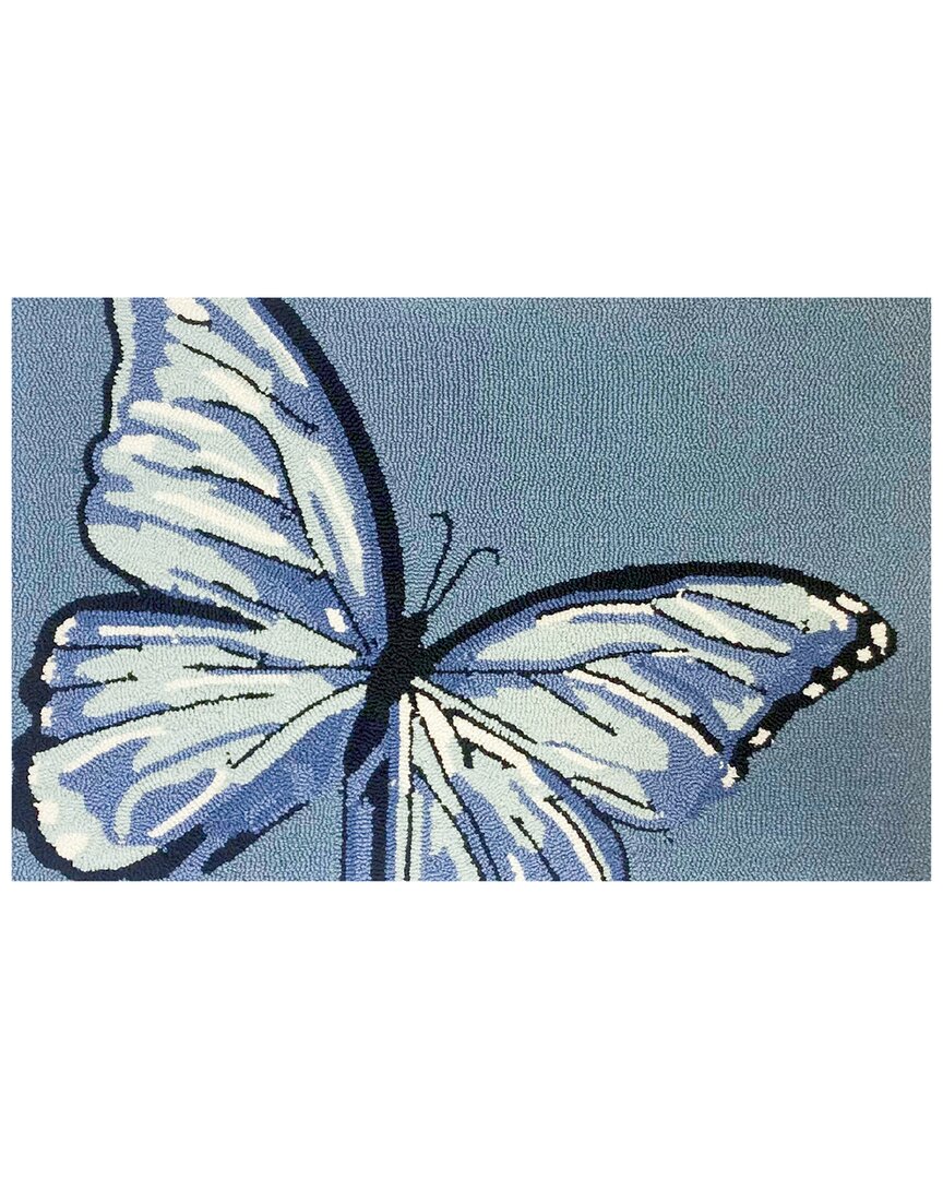 The Rug Market Butterfly 24x36in Doormat In Blue