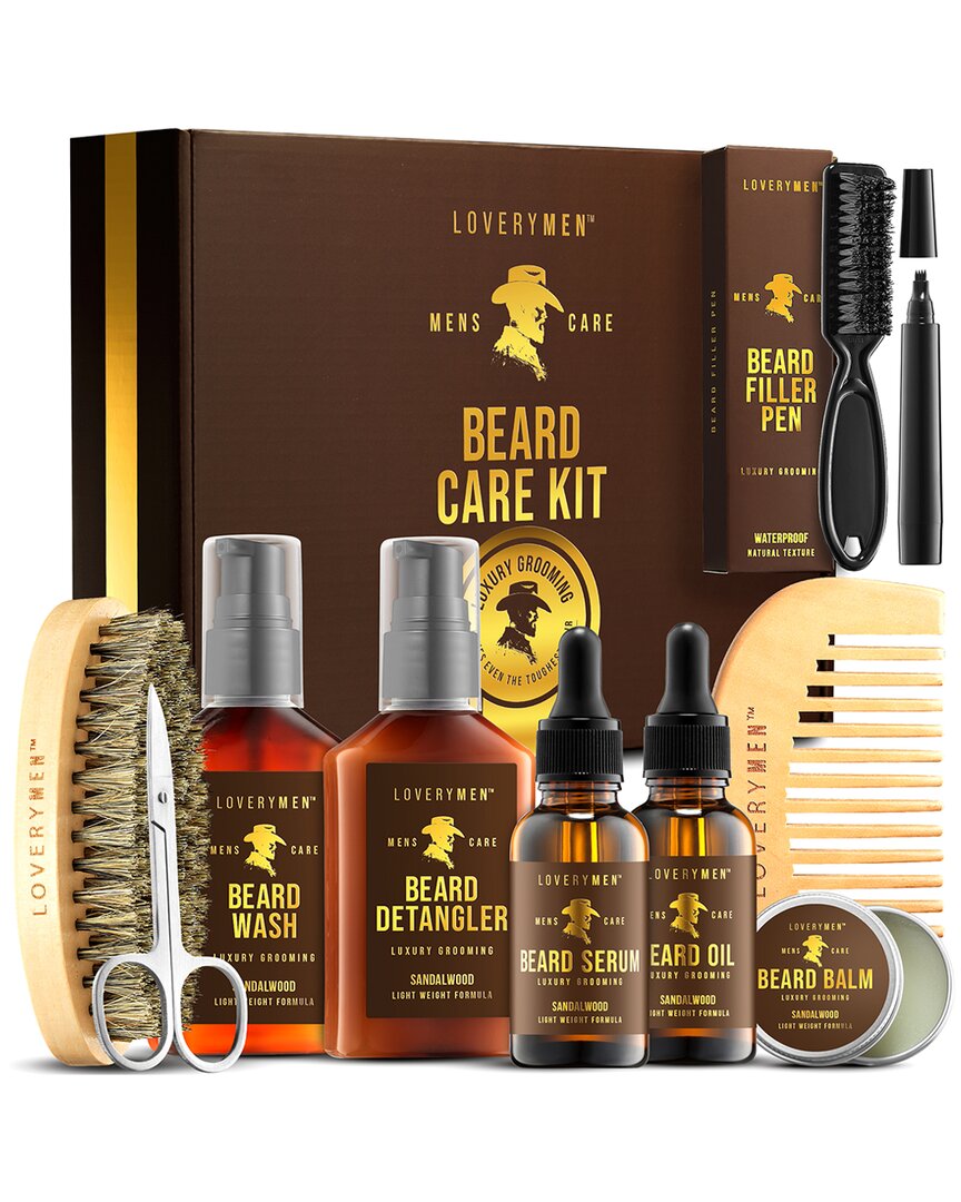 Lovery 9pc Ultimate Beard Care Kit In Elegant Gift Box In Brown