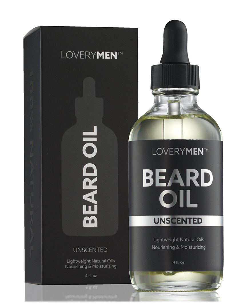 Lovery 4oz Unscented Beard Oil In Black