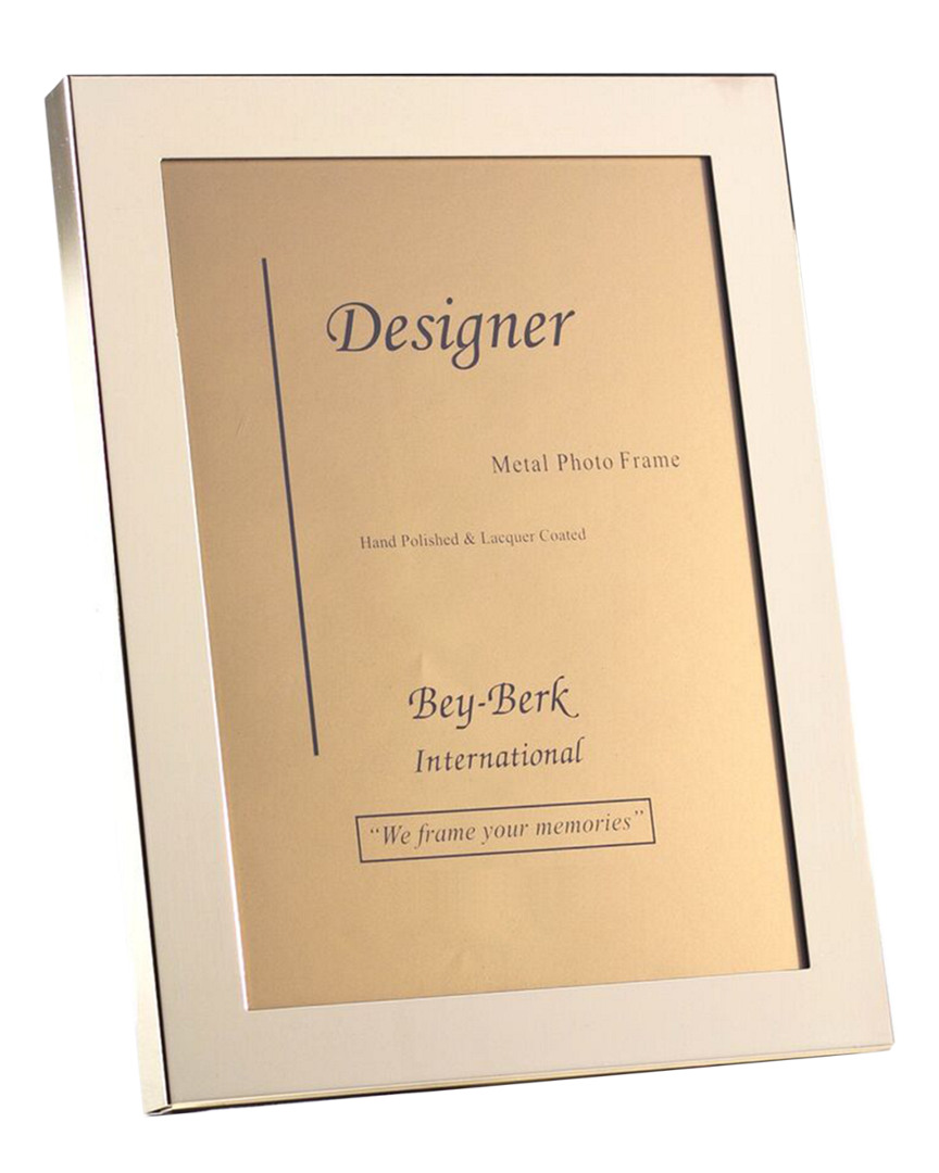 Bey-berk 4x6in Brass Picture Frame With Easel Back
