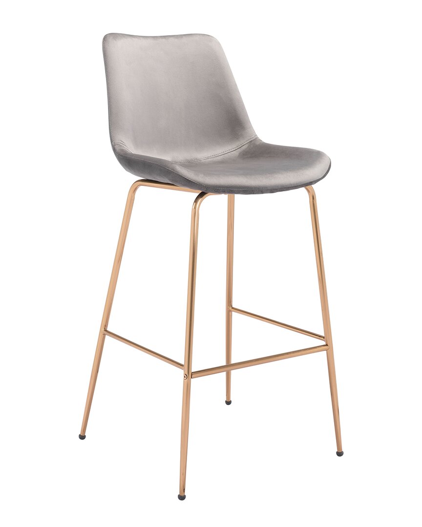 Zuo Modern Tony Bar Chair In Grey