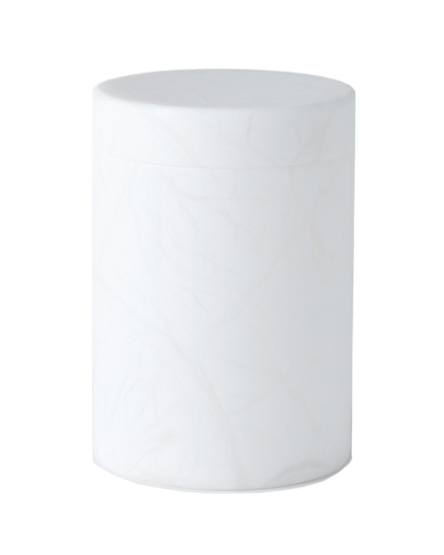 Global Views Cilindro Box In White