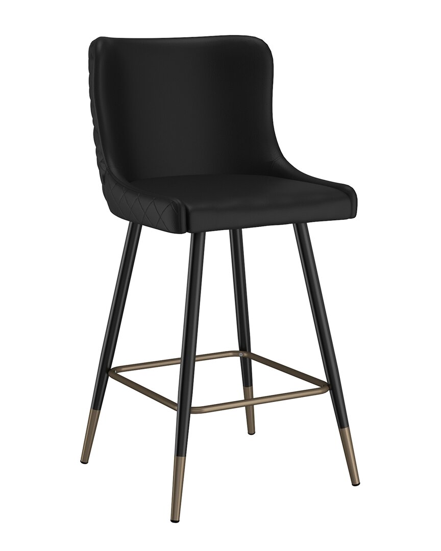 Worldwide Home Furnishings Set Of 2 Contemporary Counter Stools In Black