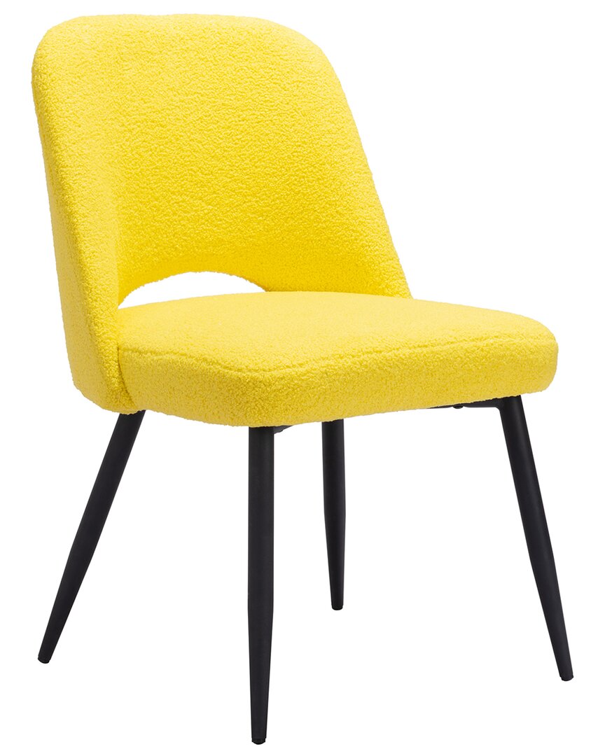 Zuo Modern Teddy Dining Chair In Yellow