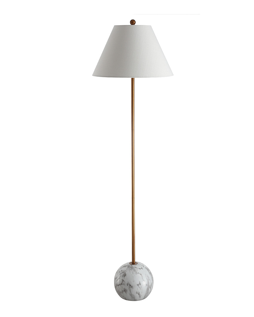 Jonathan Y Designs Miami 63.5in Minimalist Led Floor Lamp In White